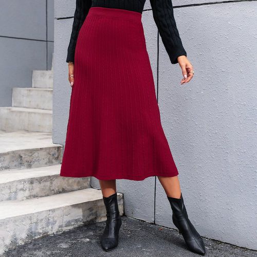 Jupe taille haute en tricot torsadé - SHEIN - Modalova