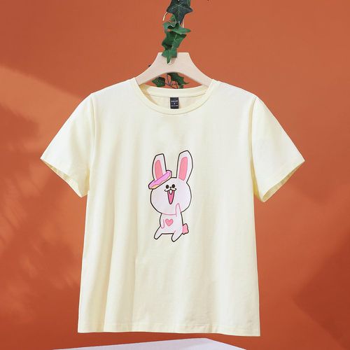 T-shirt à imprimé lapin - SHEIN - Modalova