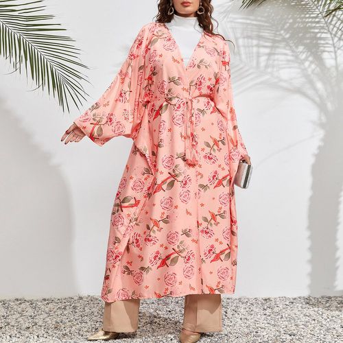 Kimono à imprimé fleuri à nœud - SHEIN - Modalova