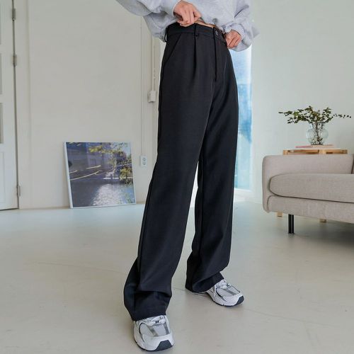 Pantalon de costume taille haute à plis - SHEIN - Modalova
