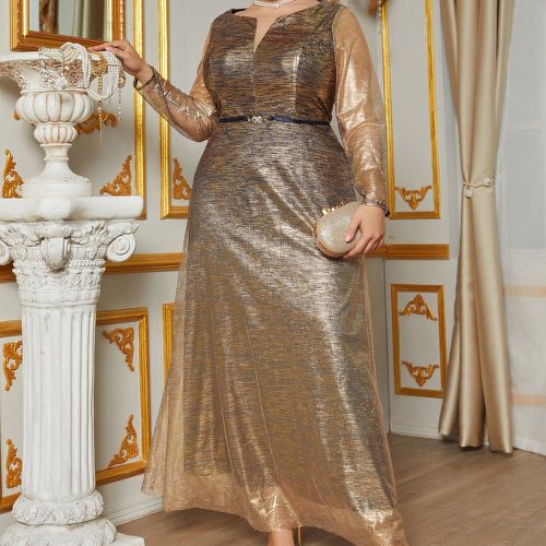 Robe habillée avec tulle métallique long (sans ceinture) - SHEIN - Modalova