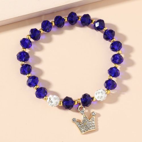 Bracelet à perle à strass couronne breloque cristal - SHEIN - Modalova
