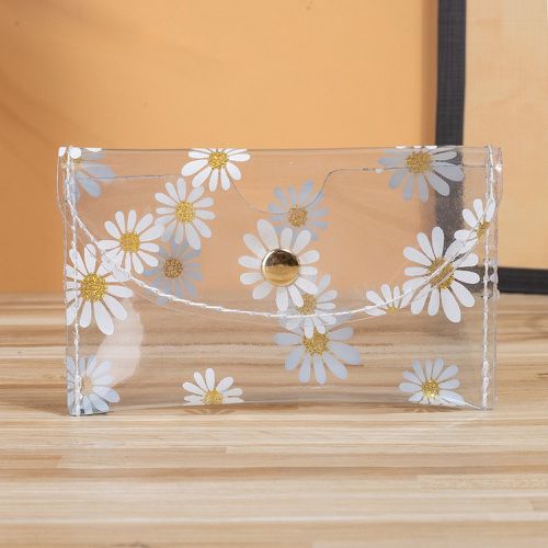 Porte-cartes transparent avec motif fleur - SHEIN - Modalova