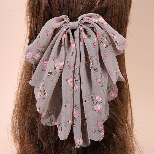 Pince à cheveux française à imprimé floral à nœud papillon - SHEIN - Modalova