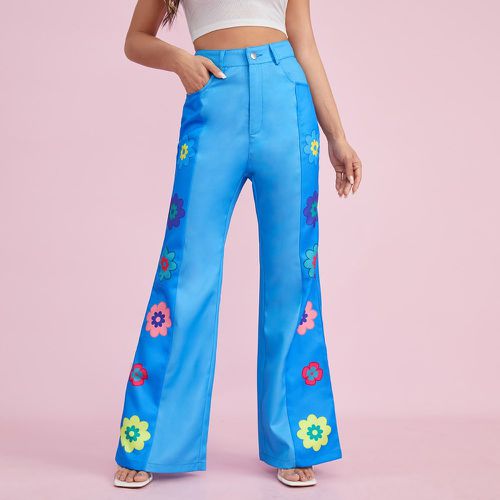 Pantalon ample taille haute à imprimé floral - SHEIN - Modalova