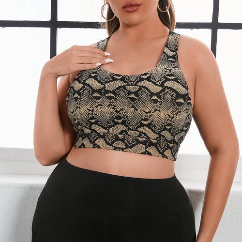 Brassière de sport soutien moyen à imprimé python - SHEIN - Modalova