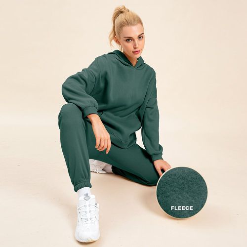 Sweat-shirt de sport unicolore thermique & Pantalon de jogging - SHEIN - Modalova