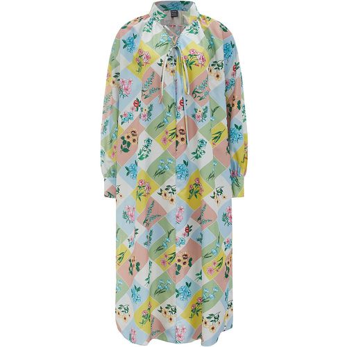 Robe à lacet avec nœud à imprimé floral - SHEIN - Modalova