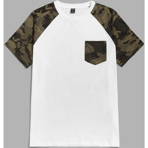 T-shirt à imprimé camouflage manches raglan - SHEIN - Modalova