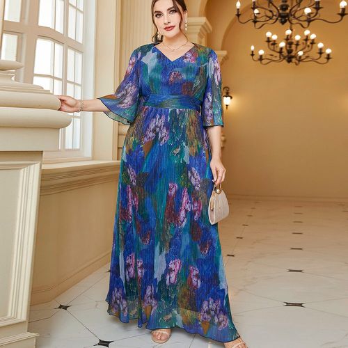 Robes grandes tailles Tulle contrastant Glamour Floral - SHEIN - Modalova