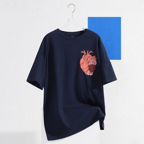 T-shirt fleuri à imprimé cœur - SHEIN - Modalova