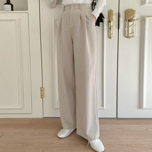 Pantalon de costume à détail plié ample - SHEIN - Modalova