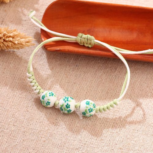 Bracelet à imprimé floral céramique à perles - SHEIN - Modalova