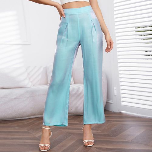 Pantalon ample à plis holographique - SHEIN - Modalova