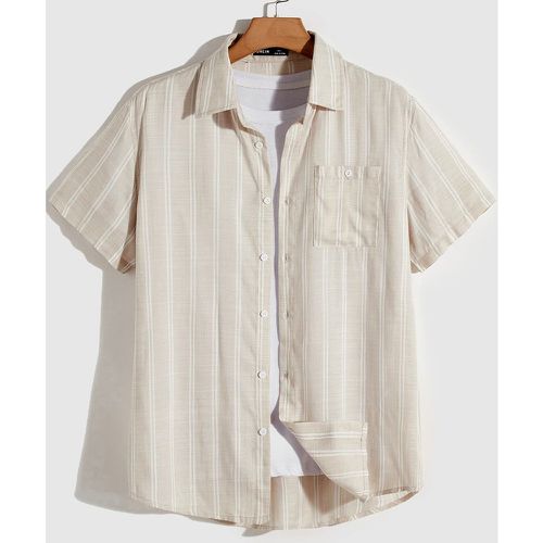 Chemise à rayures à poche (sans t-shirt) - SHEIN - Modalova