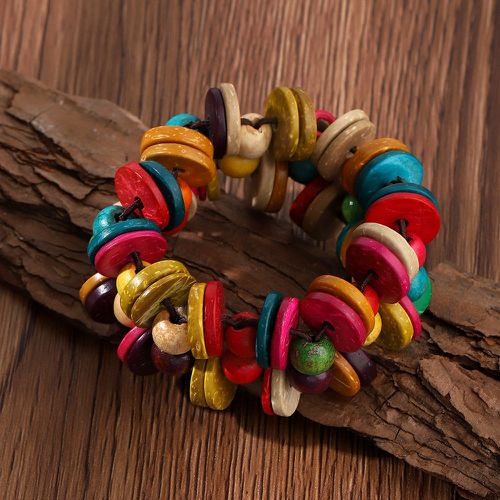 Bracelet versicolore en bois - SHEIN - Modalova