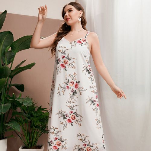 Robe à fines brides à imprimé floral - SHEIN - Modalova