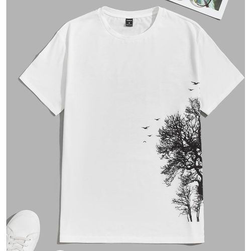 Homme T-shirt à imprimé plante - SHEIN - Modalova