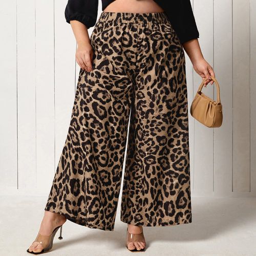 Pantalon ample taille haute à léopard - SHEIN - Modalova