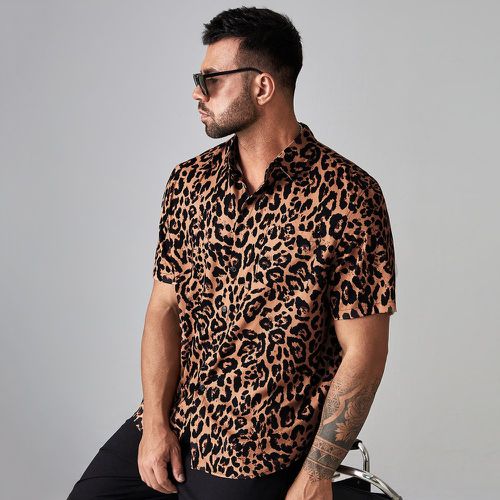 Homme Chemise à léopard à bouton - SHEIN - Modalova