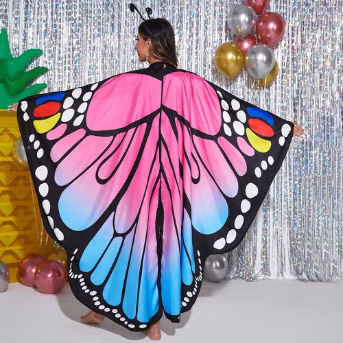 Cape costume à imprimé papillon avec bandeau - SHEIN - Modalova