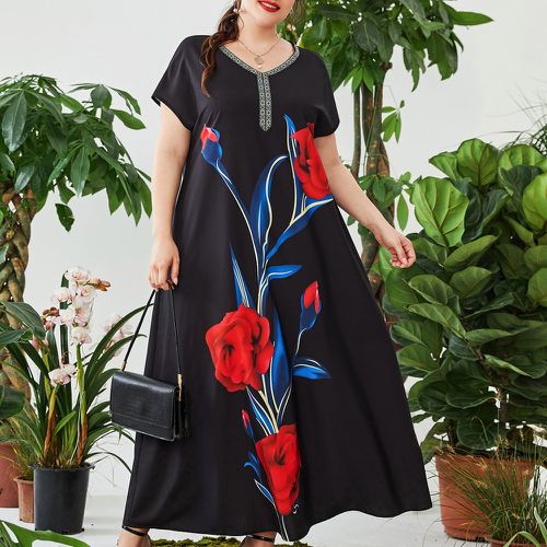 Robe tunique à imprimé floral manches dolman - SHEIN - Modalova