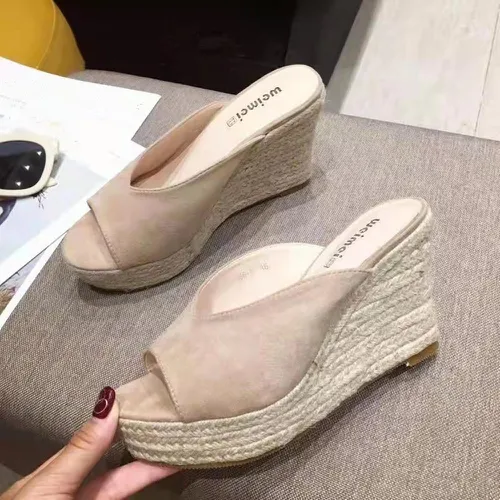 Sandales compensées minimaliste espadrilles semelle - SHEIN - Modalova