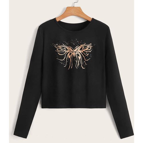 T-shirt court papillon - SHEIN - Modalova