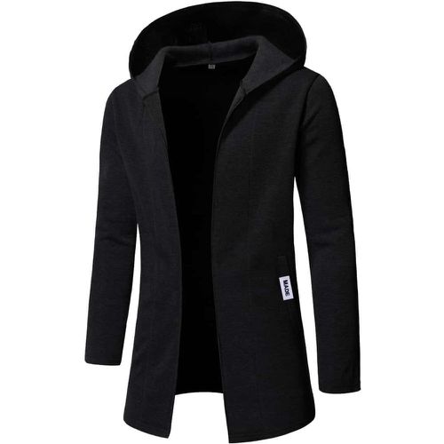 Manteau à capuche à applique lettre à poches - SHEIN - Modalova