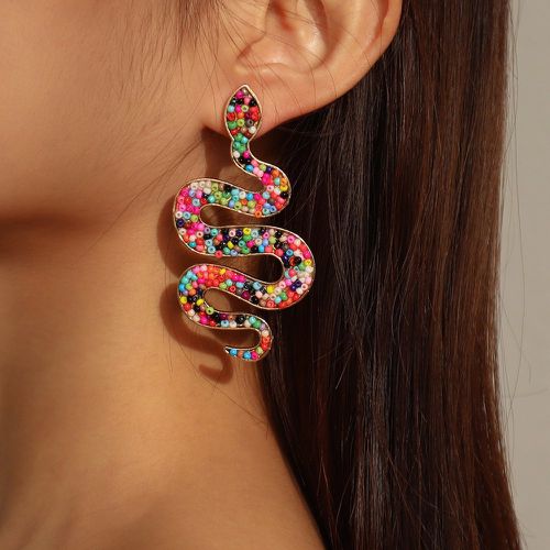 Boucles d'oreilles à perles design serpent - SHEIN - Modalova