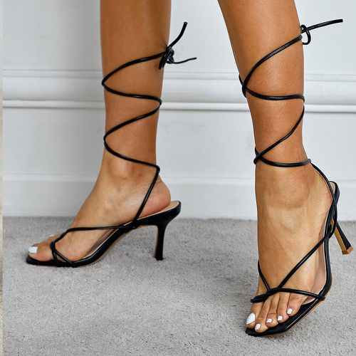 Sandales entre-doigt à nœud design à talons aiguilles - SHEIN - Modalova
