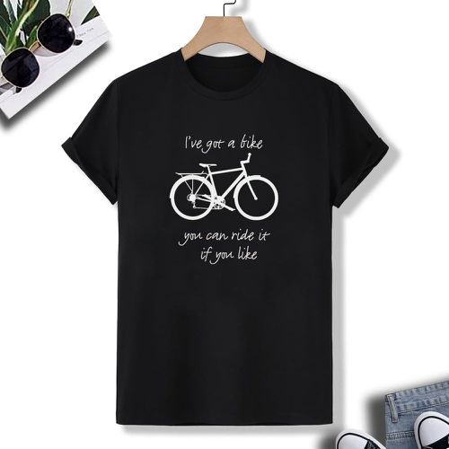 T-shirt bicyclette à motif slogan - SHEIN - Modalova