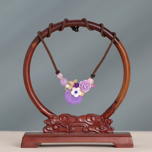 Collier avec pendentif fleur & à perles cercle - SHEIN - Modalova