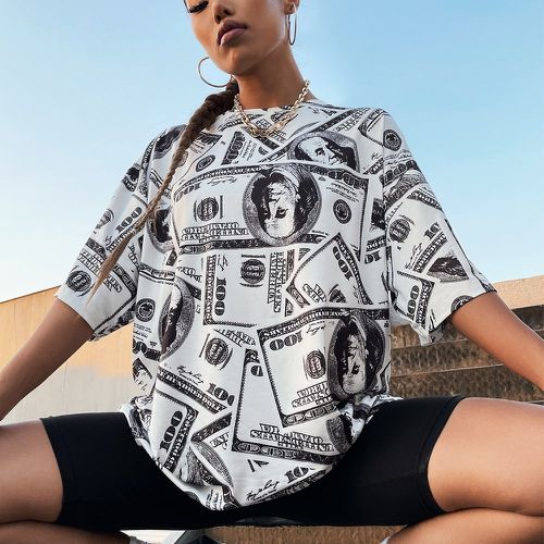 T-shirt à imprimé dollar - SHEIN - Modalova