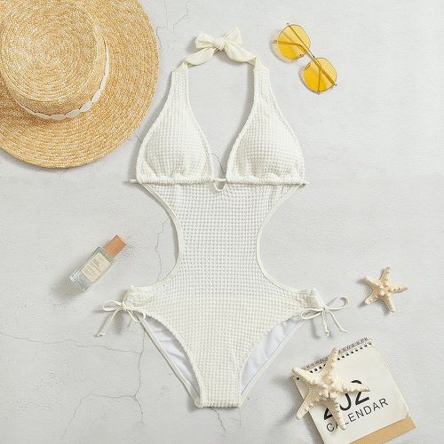 Maillot de bain une pièce texturé découpe - SHEIN - Modalova