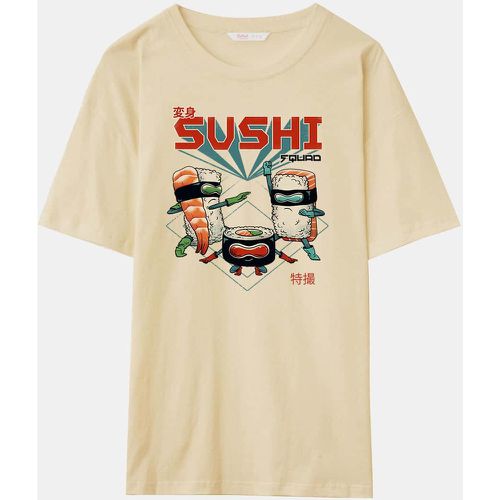 T-shirt lettre sushi graphique - SHEIN - Modalova