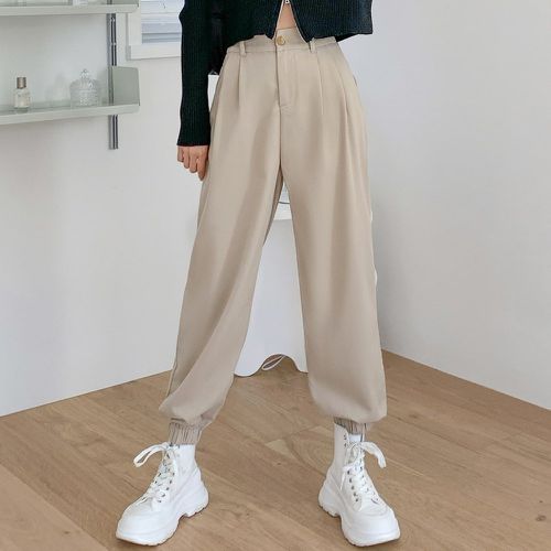 Pantalon taille haute à ourlet élastique - SHEIN - Modalova