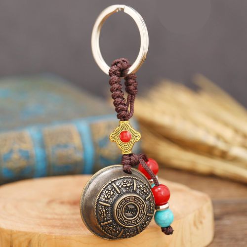 Porte-clés avec perles aléatoires et breloque bol - SHEIN - Modalova