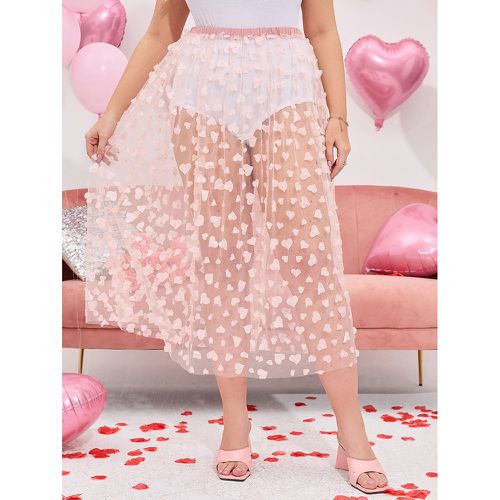 Jupe cœur applique transparent (sans culotte) - SHEIN - Modalova