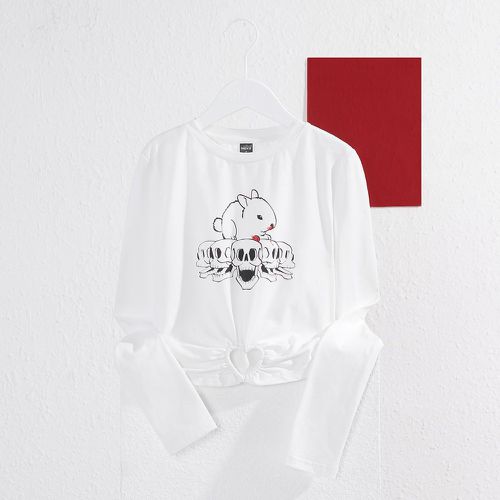 T-shirt lapin & squelette découpe - SHEIN - Modalova