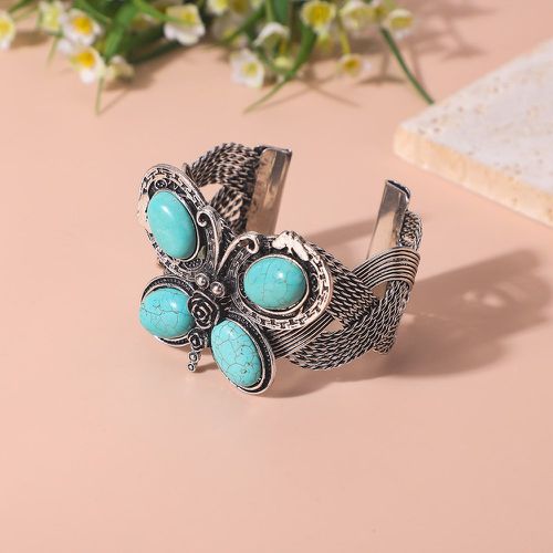 Bracelet turquoise à détail papillon - SHEIN - Modalova