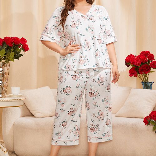 À imprimé floral Top & Pantalon ample Ensemble de pyjama - SHEIN - Modalova