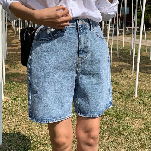 Short en jean à poches délavé - SHEIN - Modalova