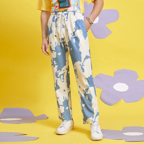 Pantalon aléatoire à blocs de couleurs à cordon - SHEIN - Modalova