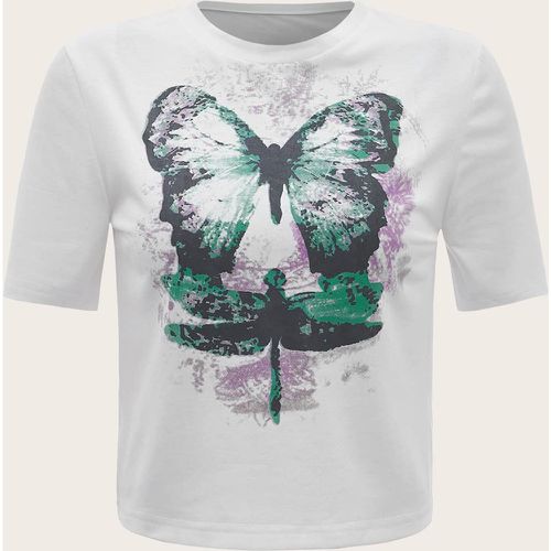 T-shirt avec motif papillon - SHEIN - Modalova