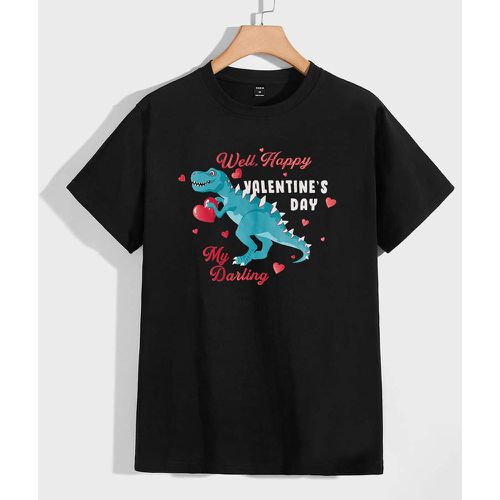 T-shirt à motif dinosaure et slogan graphique - SHEIN - Modalova