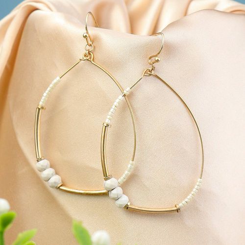 Boucles d'oreilles à design goutte d'eau à perles - SHEIN - Modalova