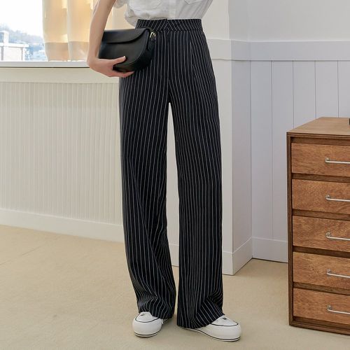 Pantalon tailleur taille haute à rayures - SHEIN - Modalova