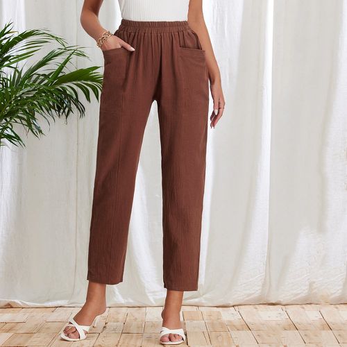 Pantalon à double poches taille élastique - SHEIN - Modalova