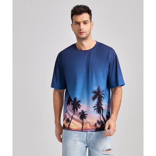 Homme T-shirt à imprimé palmier - SHEIN - Modalova